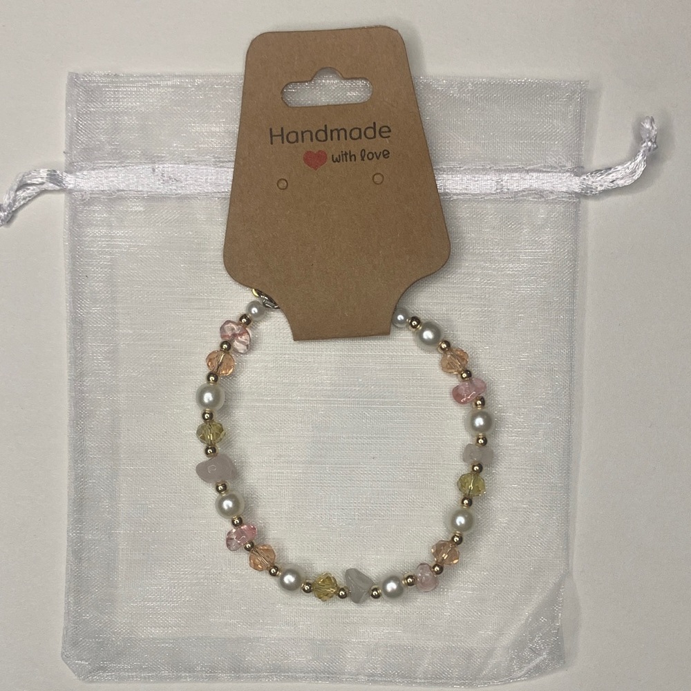 Handmade Beaded Bracelet with Pearls